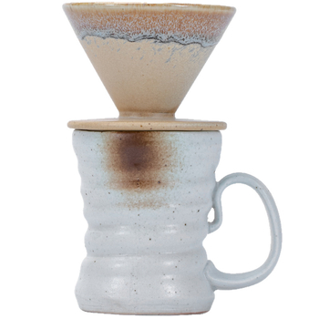 Cană de cafea din ceramică rustică, lucrată manual, glazură de cuptor, în stil japonez, set filtre pour-over