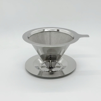 Filtru de cafea din oțel inoxidabil 304, cu două straturi, fără filtru de hârtie, pentru preparare manuală