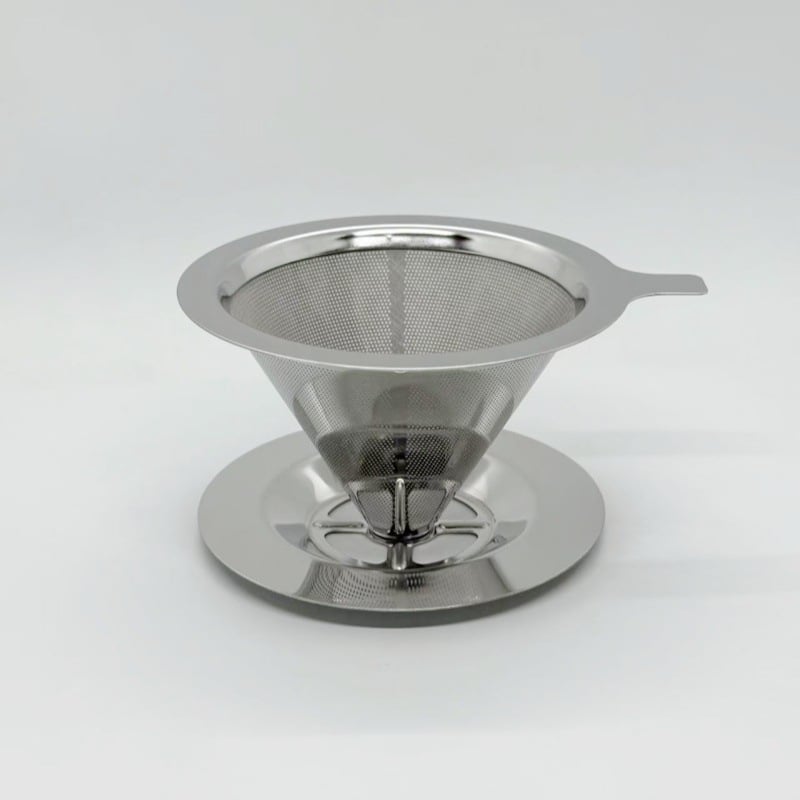 Filtru de cafea din oțel inoxidabil 304, cu două straturi, fără filtru de hârtie, pentru preparare manuală