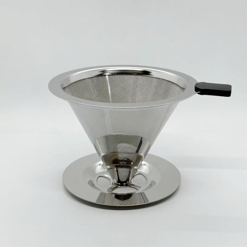 Filtru de cafea din oțel inoxidabil 304, cu două straturi, fără filtru de hârtie, pentru preparare manuală