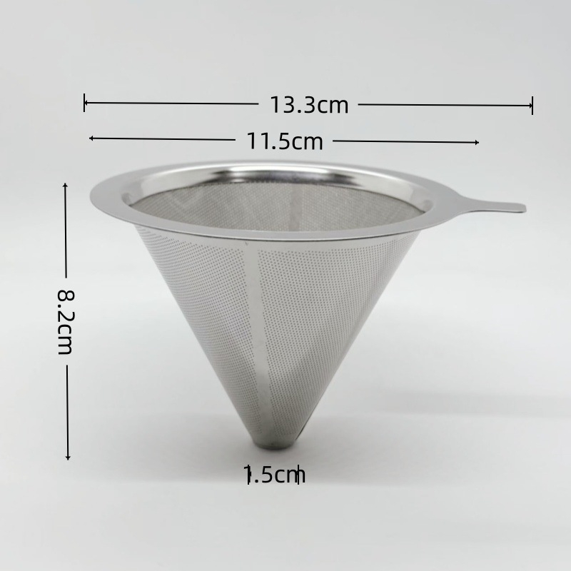 Filtru de cafea din oțel inoxidabil 304, cu două straturi, fără filtru de hârtie, pentru preparare manuală