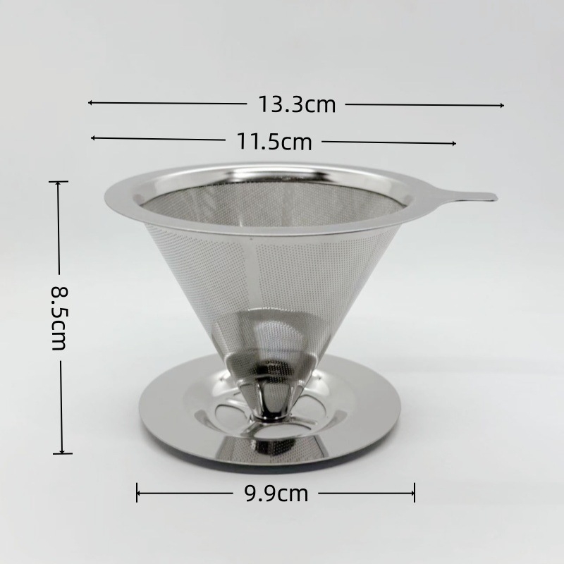 Filtru de cafea din oțel inoxidabil 304, cu două straturi, fără filtru de hârtie, pentru preparare manuală