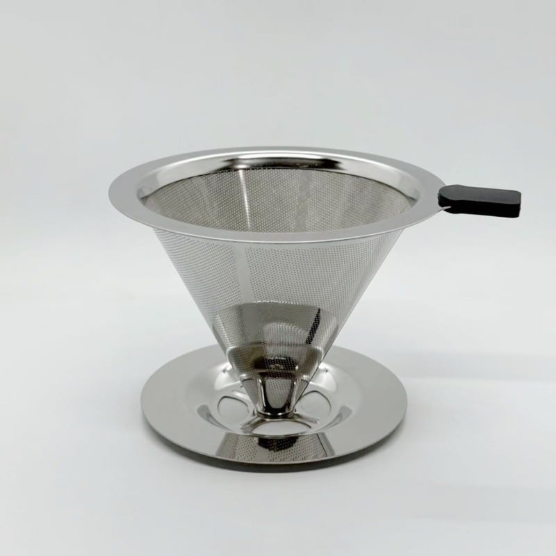 Filtru de cafea din oțel inoxidabil 304, cu două straturi, fără filtru de hârtie, pentru preparare manuală