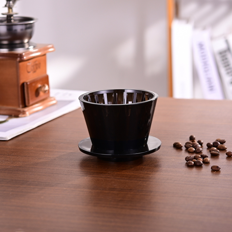 Set cafea pentru partaj: oală pentru preparare manuală și ceașcă de partaj, ustensile din sticlă rezistente la temperatură și filtru de cafea