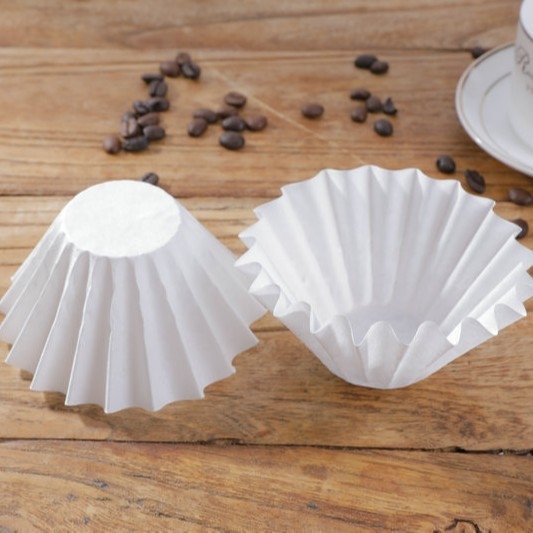 Filtru de cafea din hârtie în formă de valuri, pentru moka pot, în formă de bol, dimensiuni 155–185, filtru de cafea pentru filtrare manuală