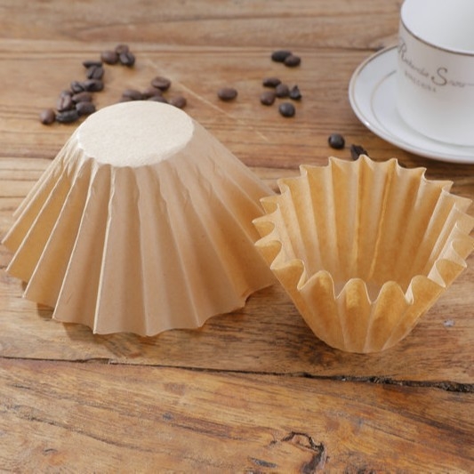 Filtru de cafea din hârtie în formă de valuri, pentru moka pot, în formă de bol, dimensiuni 155–185, filtru de cafea pentru filtrare manuală