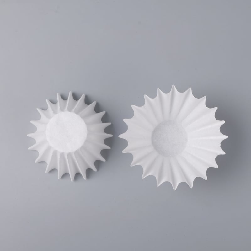 Filtru de cafea din hârtie în formă de valuri, pentru moka pot, în formă de bol, dimensiuni 155–185, filtru de cafea pentru filtrare manuală