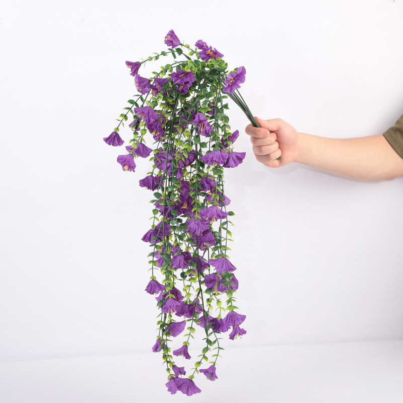Flori artificiale din mătase: eucalipt și ipomoea, liană de perete pentru decor în casă și nuntă