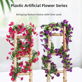 Viță artificială cu flori, Morning Glory cu 135 fire pentru conducte de aer condiționat, arcade pentru nunți și împachetare decorativă