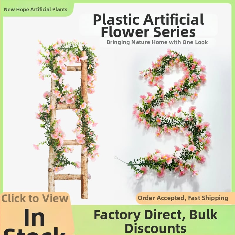 Viță artificială cu flori, Morning Glory cu 135 fire pentru conducte de aer condiționat, arcade pentru nunți și împachetare decorativă