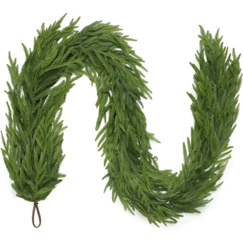 Ramuri Norfolk Pine, verdeață artificială pentru decorul de Crăciun la șemineu