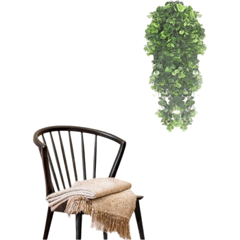 Plantă artificială cu frunze de eucalipt, agățată de perete, viță agățată, decor exterior pentru grădină
