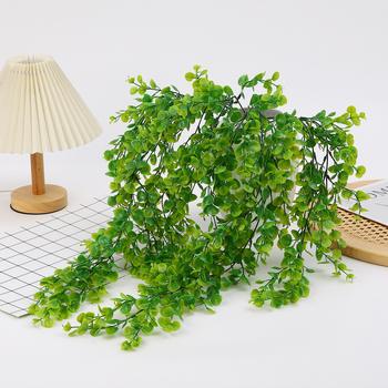 Vii artificiale de eucalipt pentru decorul tavanului și balconului, plante verzi din plastic, decor de perete