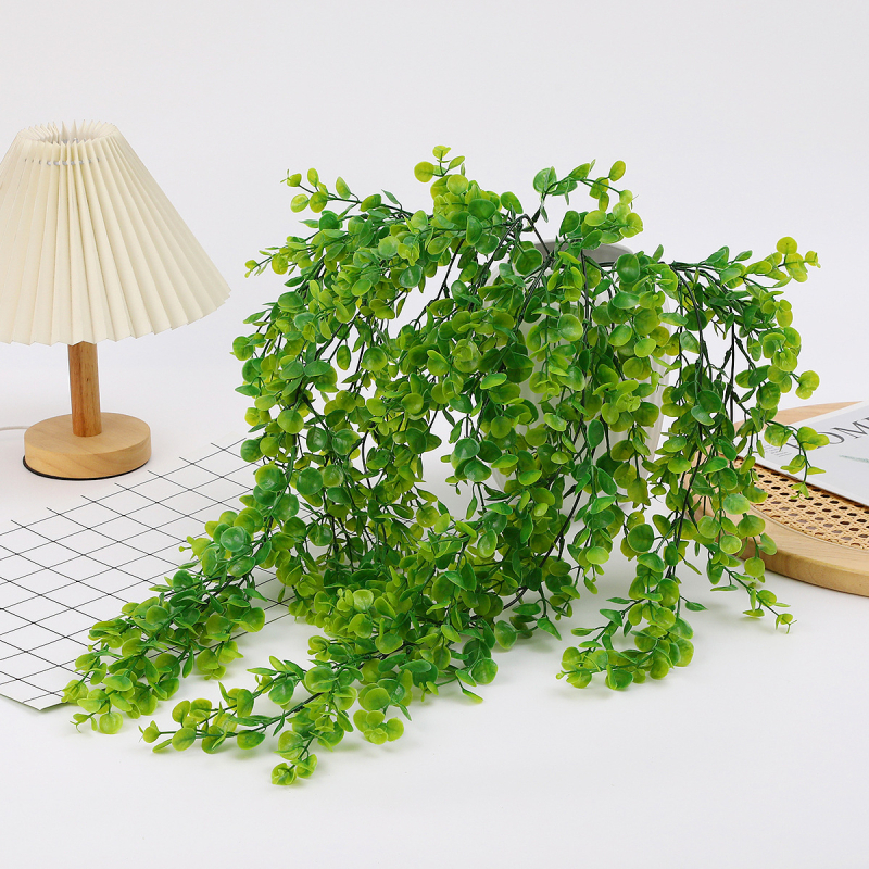 Vii artificiale de eucalipt pentru decorul tavanului și balconului, plante verzi din plastic, decor de perete
