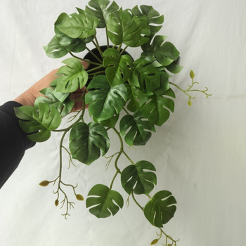 Viță de plante verzi artificiale pentru perete, cu flori false, decor elegant și luxos, de atârnat