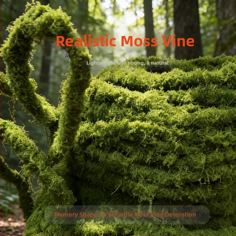 Plante artificiale cu mușchi verde, liane din pădurea tropicală, decorațiuni florale artificiale pentru nunți și festivaluri, liane artificiale