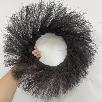 Coroniță din plastic în formă de cerc de soare, cu crenguțe artificiale și flori, decor DIY de Crăciun pentru vitrină