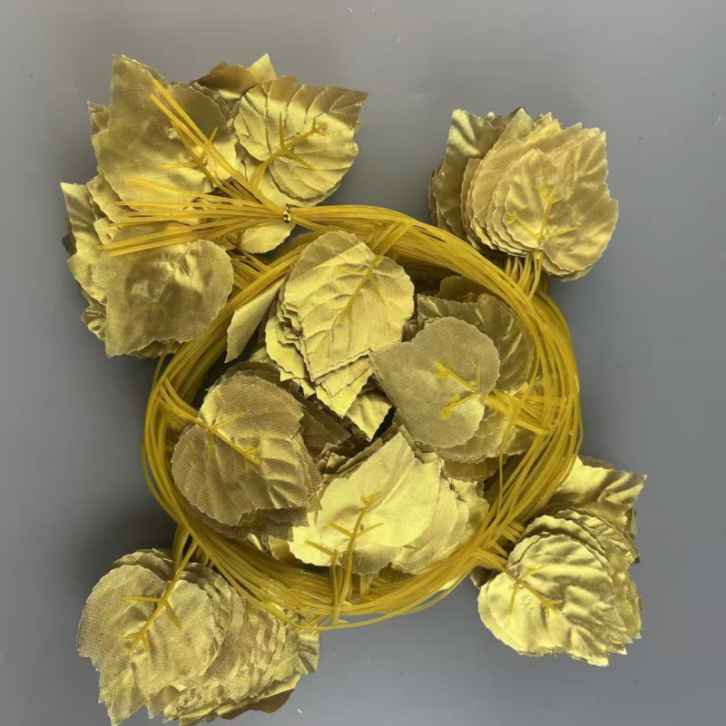 Frunze artificiale de struguri aurii, viță decorativă din plastic, frunze decorative, viță falsă pentru grilele de tavan și înfășurarea conductelor