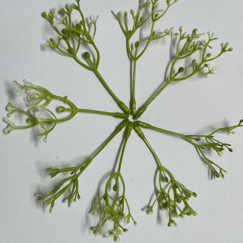8 cm Gypsophila cu ramuri duble, stamine lavandă, floare artificială și frunze de viță pentru accesorii DIY din plastic pentru plante acvatice