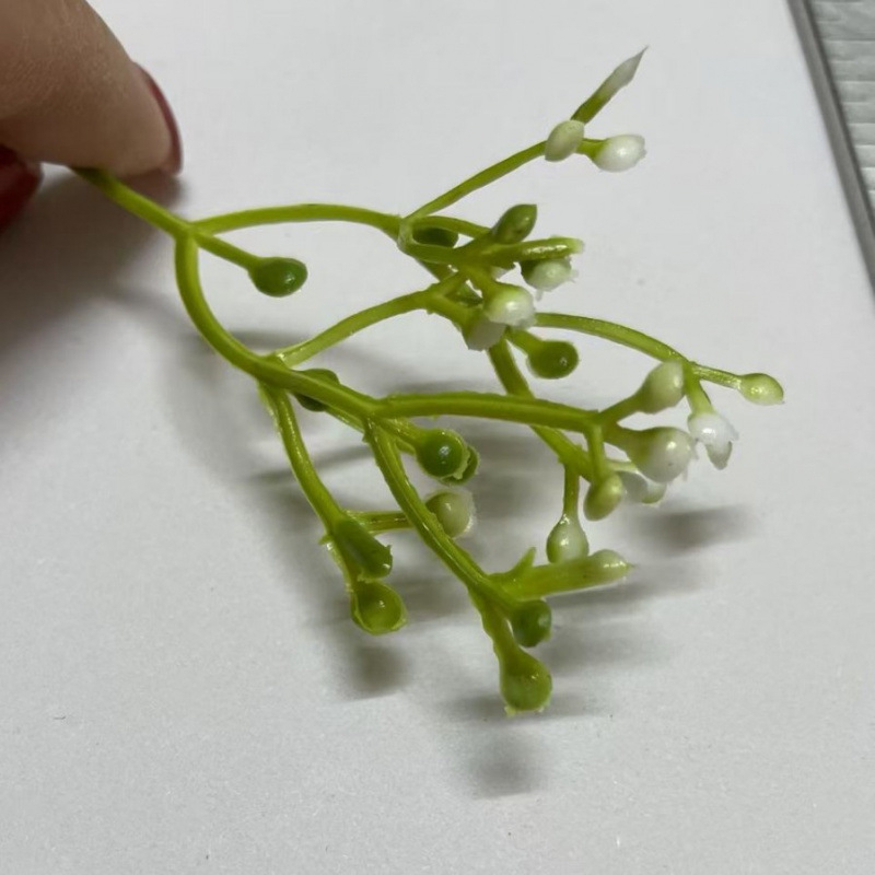 8 cm Gypsophila cu ramuri duble, stamine lavandă, floare artificială și frunze de viță pentru accesorii DIY din plastic pentru plante acvatice