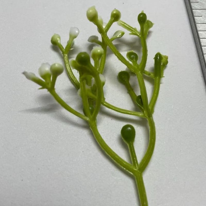 8 cm Gypsophila cu ramuri duble, stamine lavandă, floare artificială și frunze de viță pentru accesorii DIY din plastic pentru plante acvatice