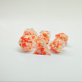Prozirni set kockica od smole za D&D – poliedarske kocke D20 za stolne igre