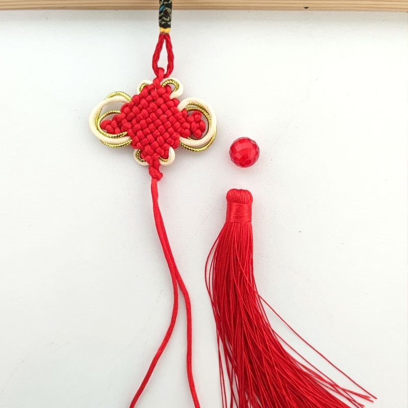 Set de noduri chinezești croșetate manual, cu 8 role, accesorii DIY pentru bijuterii, mărgele din monede de cupru – Cinci Împărați și Zece Împărați