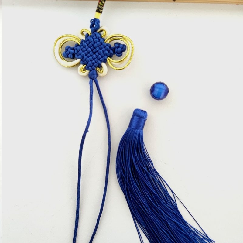 Set de noduri chinezești croșetate manual, cu 8 role, accesorii DIY pentru bijuterii, mărgele din monede de cupru – Cinci Împărați și Zece Împărați