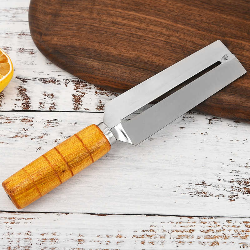 Cuțit multifuncțional din oțel inoxidabil pentru fructe: lamă de curățare a salatelor, lamă pentru ananas, lamă pentru pepene și lamă pentru trestia de zahăr