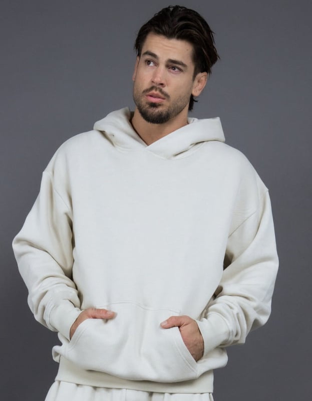 Kapucnis pulóver fleece-béléssel, vastag, 400 g, amerikai stílusú, laza szabás, egyszínű, férfiak és nők számára, őszi-téli szezon