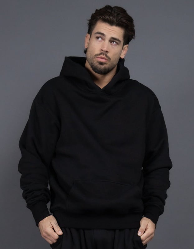 Kapucnis pulóver fleece-béléssel, vastag, 400 g, amerikai stílusú, laza szabás, egyszínű, férfiak és nők számára, őszi-téli szezon