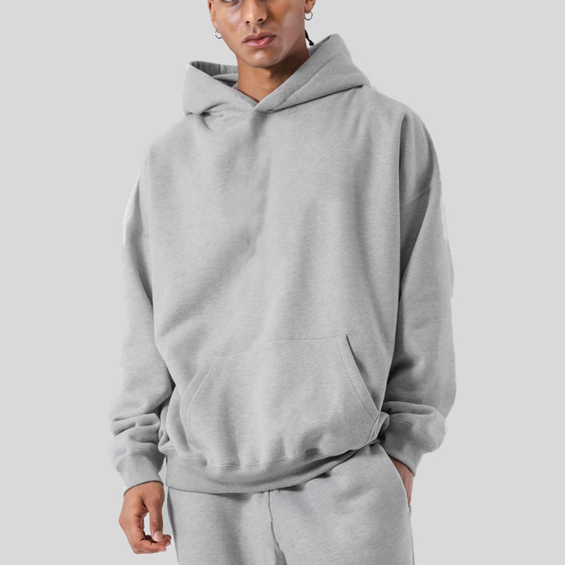 Kapucnis pulóver fleece-béléssel, vastag, 400 g, amerikai stílusú, laza szabás, egyszínű, férfiak és nők számára, őszi-téli szezon