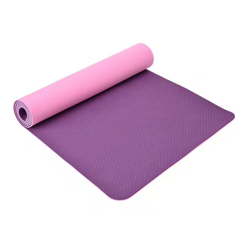 TPE joga podloga, 6 mm, protuklizna, dvobojna za odrasle – joga i ples
