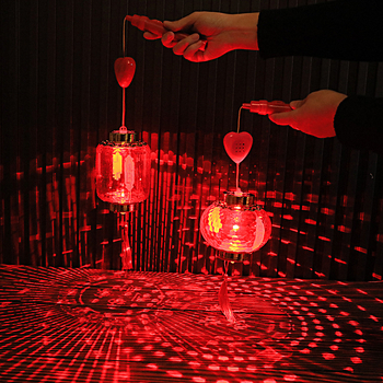 Fanar de mână luminos pentru decor interior cu muzică, lanternă rotundă din plastic