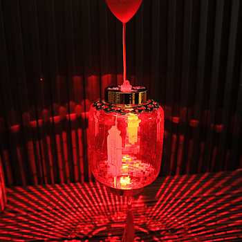 Fanar de mână luminos pentru decor interior cu muzică, lanternă rotundă din plastic