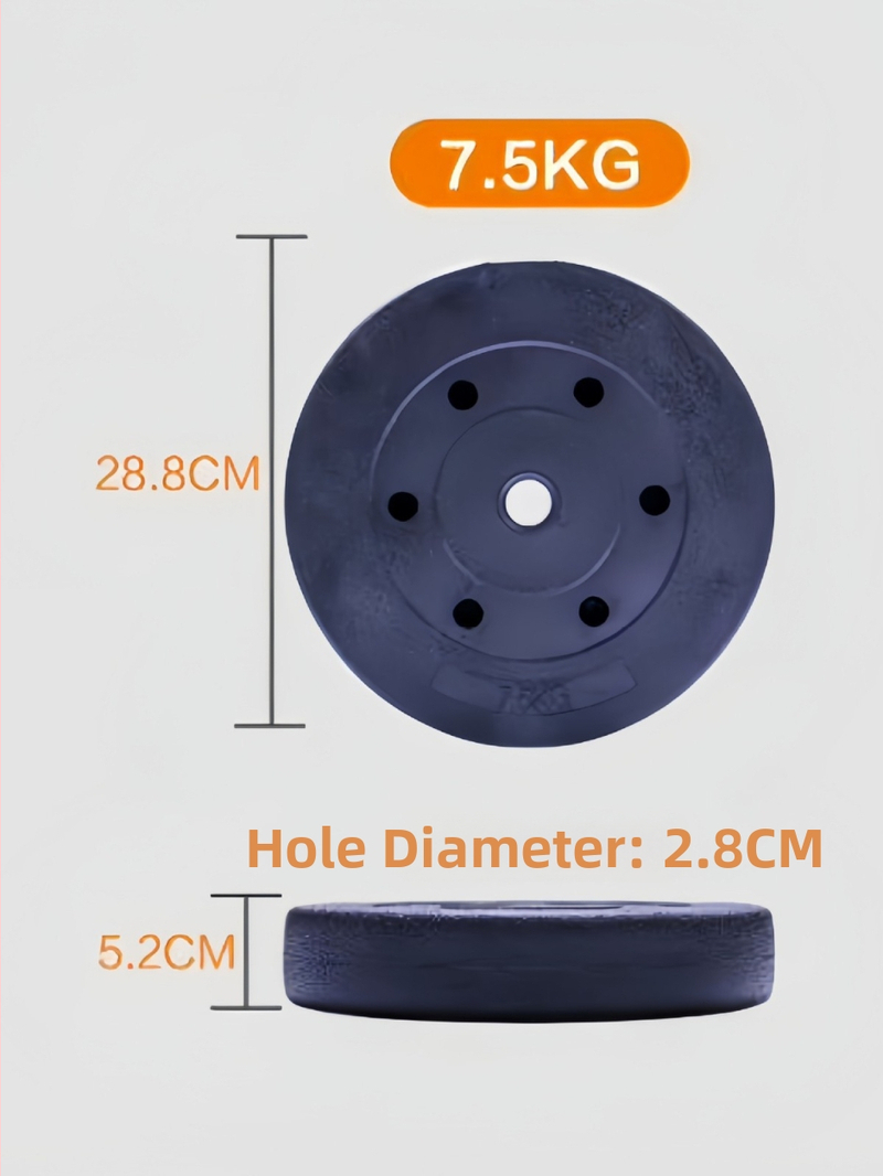 Gumové záťažové platne na činky a tyče, 5 kg, sada 2 kusy