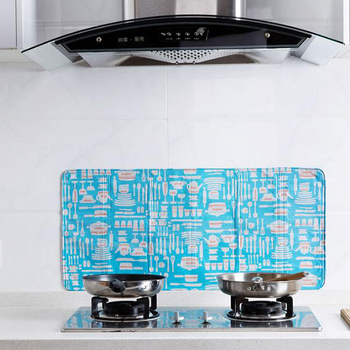 Protecție împotriva stropilor de ulei în bucătărie, plăcuță din aluminiu rezistentă la temperaturi înalte, pentru plită cu un arzător, 83×39 cm