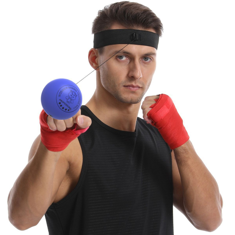 Boxerska reakcijska lopta s montiranom na glavi – fitnes lopt za trening odraslih, lopta za odskok