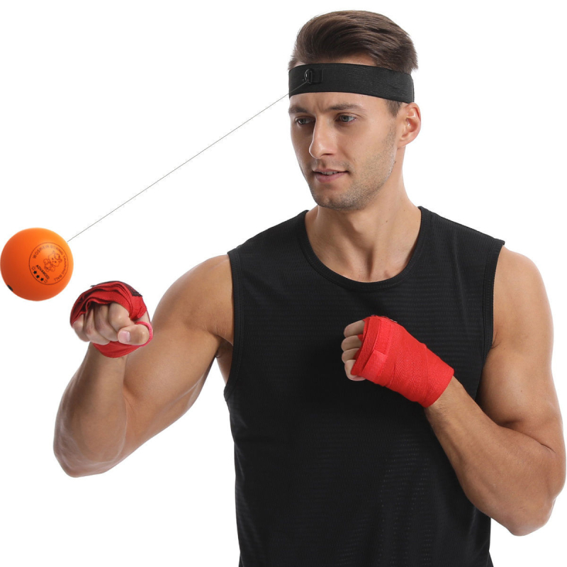 Boxerska reakcijska lopta s montiranom na glavi – fitnes lopt za trening odraslih, lopta za odskok