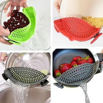 Drenaj din silicon pentru marginea oalei, pentru legume și paste