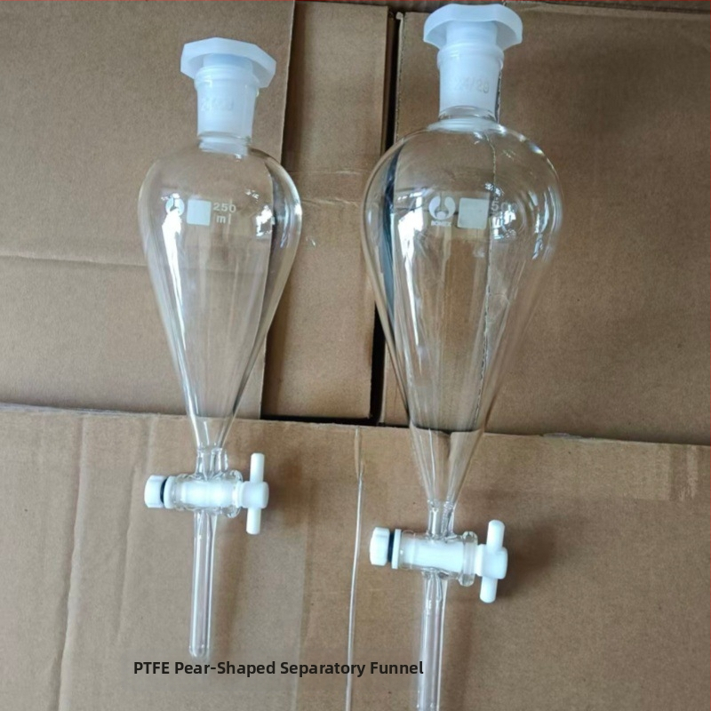 Deliaca fľaša v tvare hrušky, sklenená alebo PTFE, 60 ml, 125 ml, 250 ml, 500 ml, 1000 ml