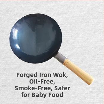 Mini wok z liatiny bez povlaku, na jednu porciu, na vyprážanie vajíčka a detskú stravu