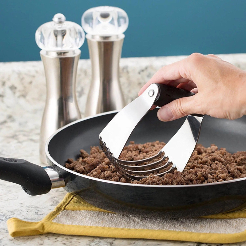 Mixer din oțel inoxidabil multicolor cu spatulă pentru făină și tel de bucătărie