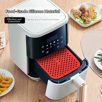 Covoraș din silicon pentru air fryer, de calitate alimentară, reutilizabil, protecție împotriva arsurilor, izolație termică