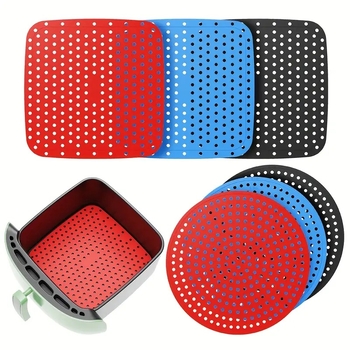 Covoraș din silicon pentru air fryer, de calitate alimentară, reutilizabil, protecție împotriva arsurilor, izolație termică