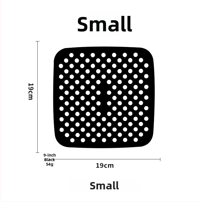 Covoraș din silicon pentru air fryer, de calitate alimentară, reutilizabil, protecție împotriva arsurilor, izolație termică