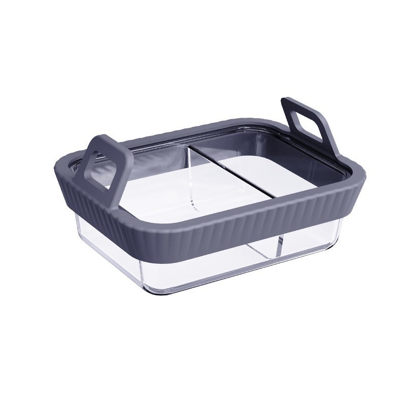 Tavă din oțel inoxidabil cu mâner din silicon pentru air fryer, protecție anti-arsuri — set de accesorii pentru grill