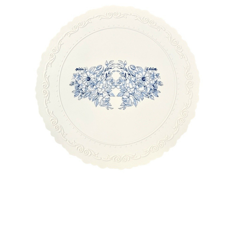 Suport mare din silicon pentru masă, design european retro în relief, antiderapant, cerc circular pentru pahare și vase, izolație termică