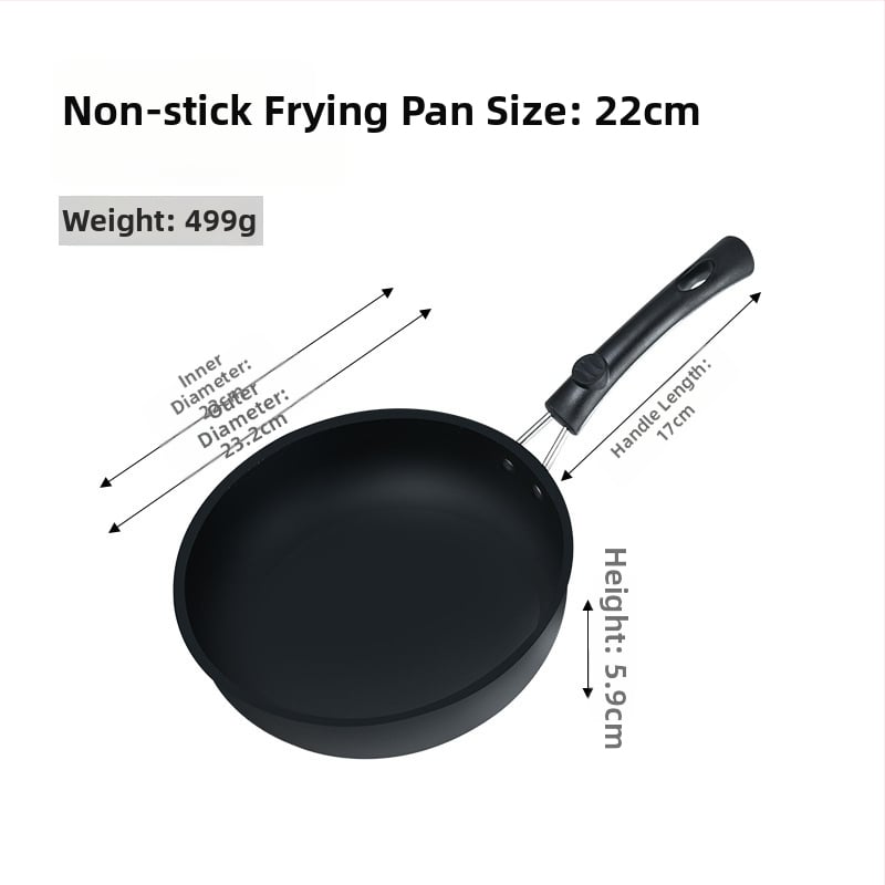 Mini pan Maifanového kameňa, nepřilnavá, na steak a vajcia, pre domáce použitie, kompatibilná s indukčnými a plynovými platňami, hrubšia liatinová panvica