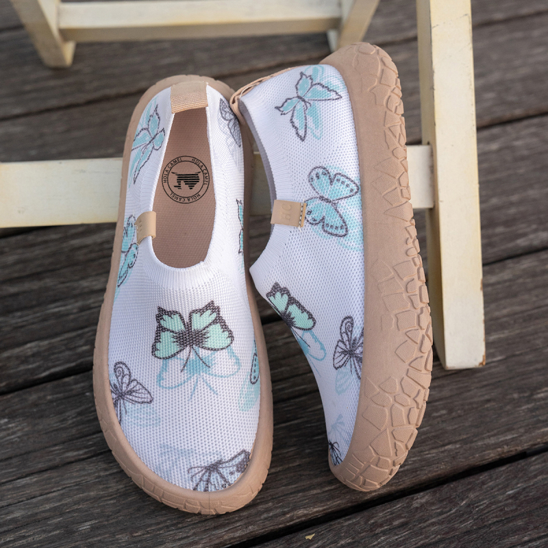 Női vastag talpú cipő rejtett magasságemeléssel, tavaszi puha talpú sportos–szabadidős slip-on cipő, széles, csúszásmentes